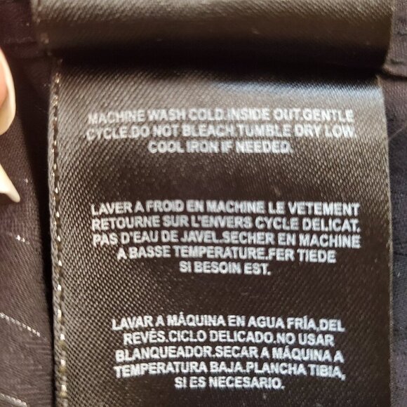 GUESS SZ XL Men's Black Metallic & Satin Western Button-down Long-sleeve Shirt - Picture 6 of 8